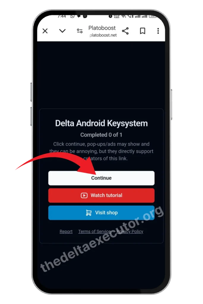 get delta key for android step 02